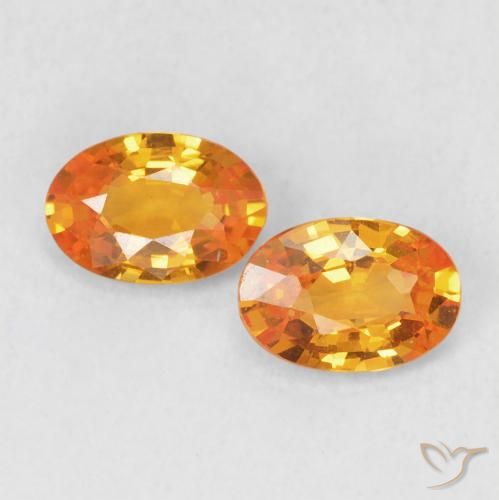 1.12ctw Natural Laranja brilhante Safira, oval, VVS-VS