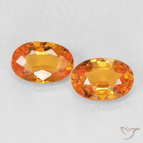 1.21ctw Natural Laranja brilhante Safira, oval, VVS-VS