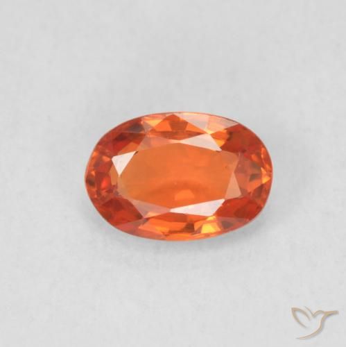 0.68ct Natural fogo laranja Safira, oval, VVS-VS