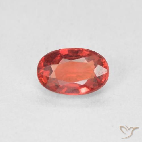 0.59ct Natural Vermelho Carmesim Brilhante Safira, oval, VVS-VS