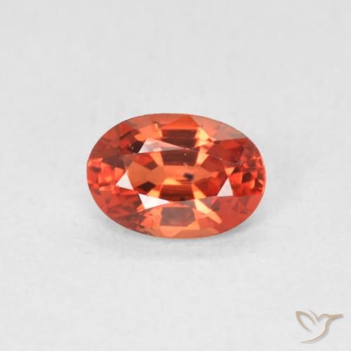 0.54ct Natural laranja avermelhado Safira, oval, VVS-VS