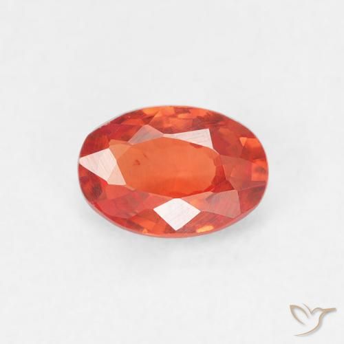0.55ct Natural Laranja Médio Safira, oval, VVS-VS