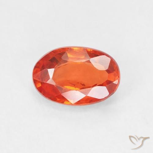 0.69ct Natural laranja avermelhado Safira, oval, VS