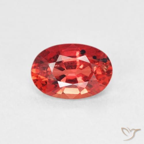 0.65ct Natural vermelho intenso Safira, oval, VS