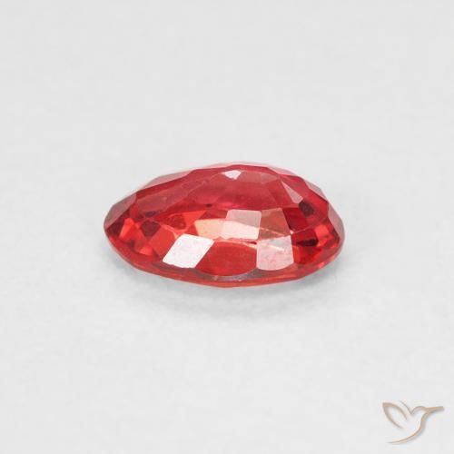 Safira Vermelho brilhante Natural 0.53ct, oval, VS