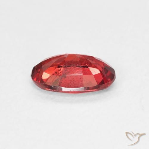 Safira Vermelho escuro Natural 0.56ct, oval, SI