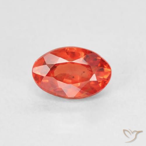 0.68ct Natural laranja avermelhado Safira, oval, VS