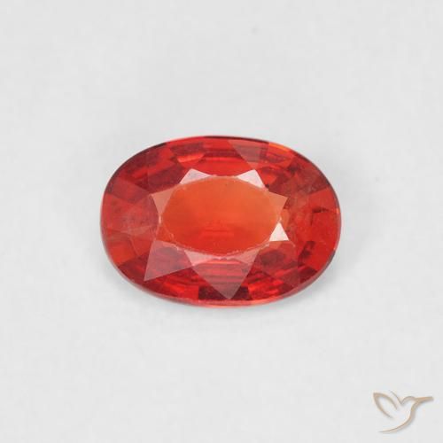0.44ct Natural Vermelho brilhante Safira, oval, VS