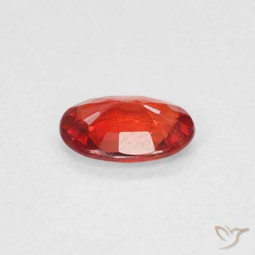 Safira Vermelho brilhante Natural 0.44ct, oval, VS