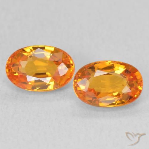 1.44ctw Natural Laranja brilhante Safira, oval, VVS-VS