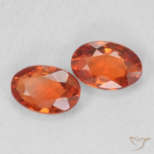 Pedras preciosas de Safira Laranja brilhante natural de 1.16 ct, oval, VVS-VS
