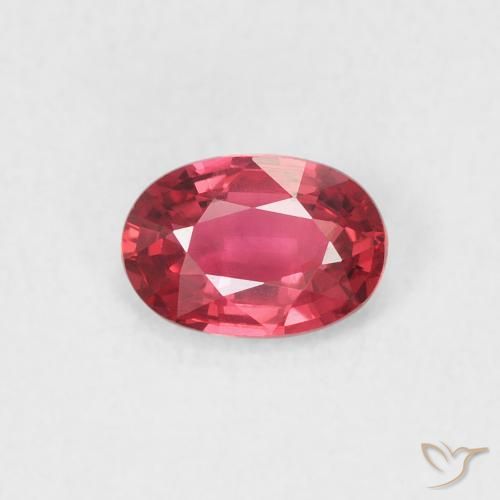 0.57ct Natural vermelho médio Safira, oval, VS