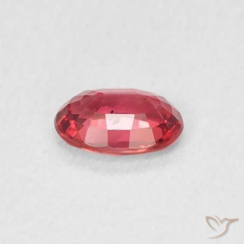 Safira vermelho médio Natural 0.57ct, oval, VS