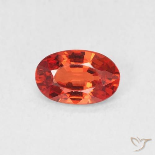 0.54ct Natural vermelho médio Safira, oval, VVS-VS