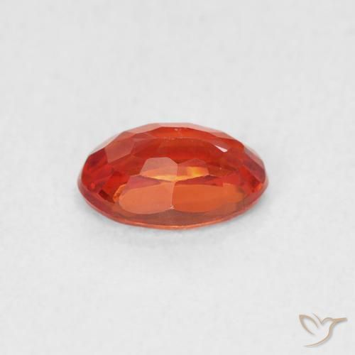 Safira vermelho intenso Natural 0.63ct, oval, VVS-VS