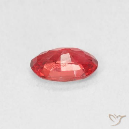 Safira Vermelho escarlate Natural 0.51ct, oval, VVS-VS