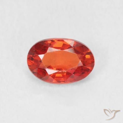 0.70ct Natural vermelho médio Safira, oval, VVS-VS