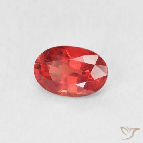 Safira Vermelho escarlate Natural 0.66ct, oval, VVS-VS