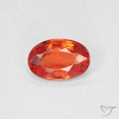 0.64ct Natural vermelho médio Safira, oval, VVS-VS