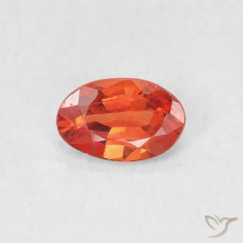 0.54ct Natural laranja avermelhado Safira, oval, VVS-VS