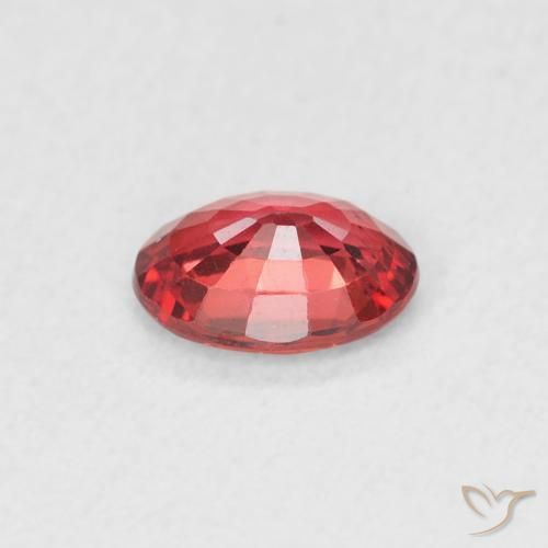 Safira vermelho intenso Natural 0.55ct, oval, VVS-VS