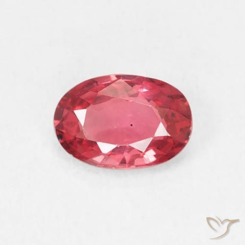 0.47ct Natural vermelho médio Safira, oval, VVS-VS