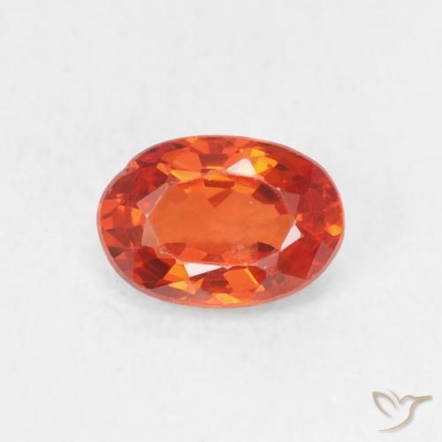 0.69ct Natural laranja quente Safira, oval, VS