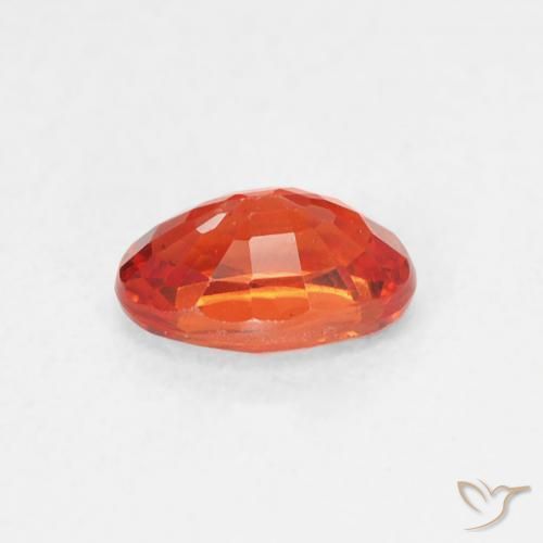 Safira Laranja Médio Natural 0.64ct, oval, VS