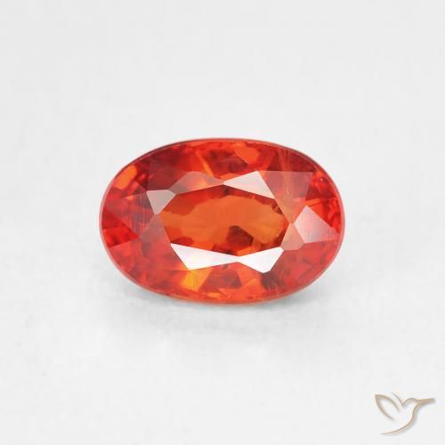 0.83ct Natural laranja quente Safira, oval, VS