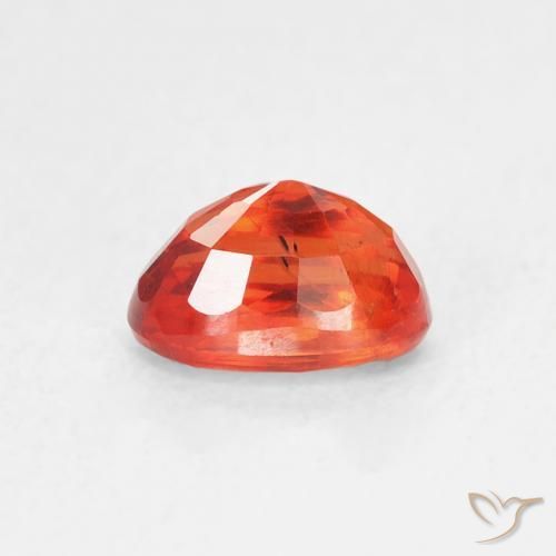 Safira laranja quente Natural 0.83ct, oval, VS