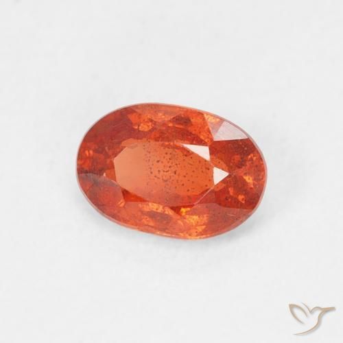 Safira fogo laranja Natural 0.70ct, oval, VS