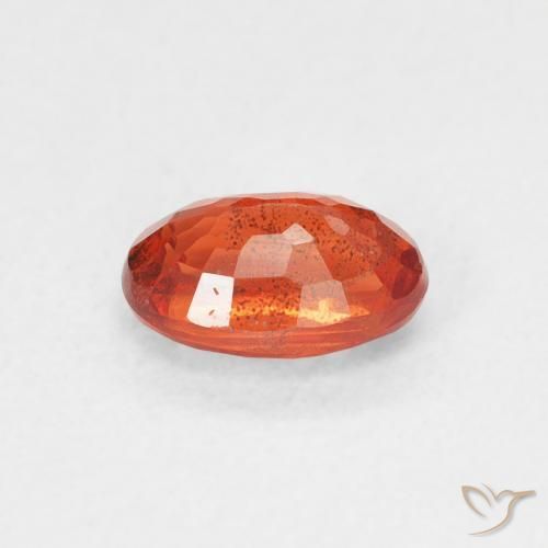 Safira fogo laranja Natural 0.70ct, oval, VS