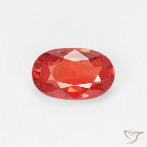 0.61ct Natural Vermelho Carmesim Brilhante Safira, oval, VS