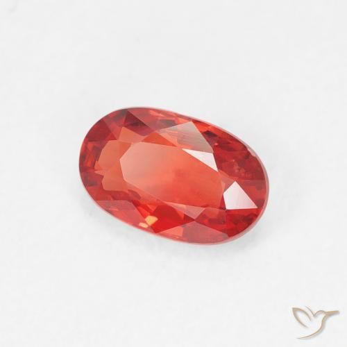 Safira Vermelho Carmesim Brilhante Natural 0.61ct, oval, VS