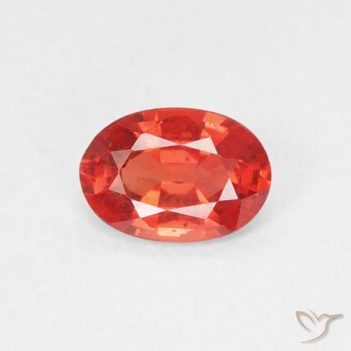 0.54ct Natural vermelho médio Safira, oval, VS