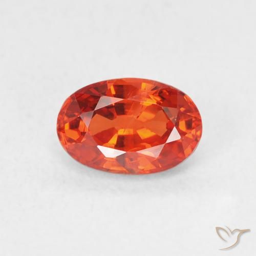 0.72ct Natural fogo laranja Safira, oval, VS