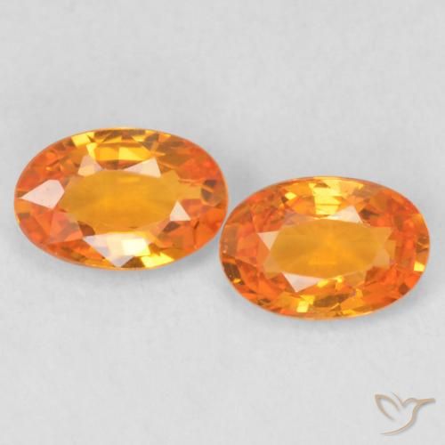 1.12ctw Natural Laranja brilhante Safira, oval, VVS-VS