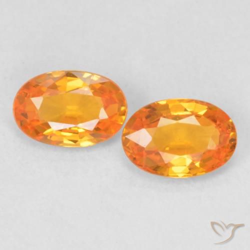 1.08ctw Natural Laranja brilhante Safira, oval, VVS