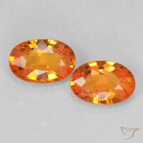 1.07ctw Natural Laranja brilhante Safira, oval, VVS