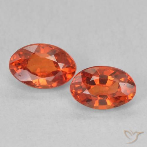1.38ctw Natural Laranja Médio Safira, oval, VS