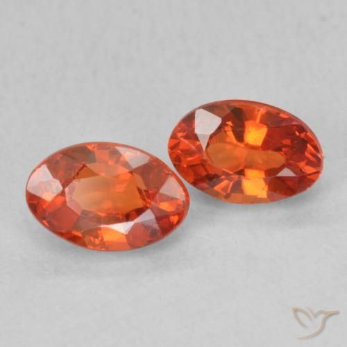 Pedras preciosas de Safira Laranja Médio natural de 1.38 ct, oval, VS