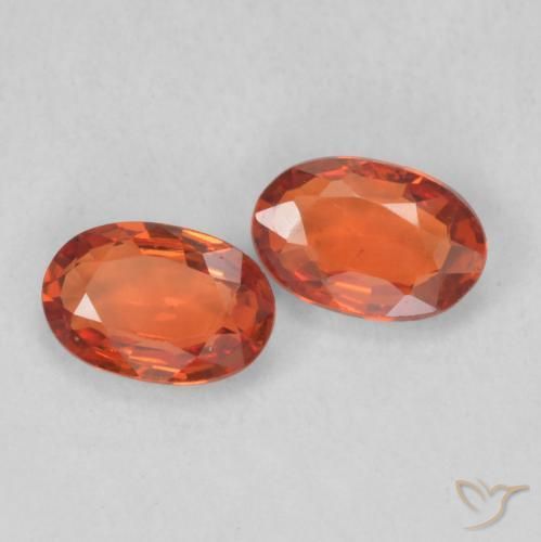 Pedras preciosas de Safira fogo laranja natural de 1.20 ct, oval, VS