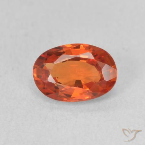 0.71ct Natural Laranja Médio Safira, oval, VVS-VS