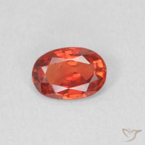 0.48ct Natural vermelho médio Safira, oval, VS