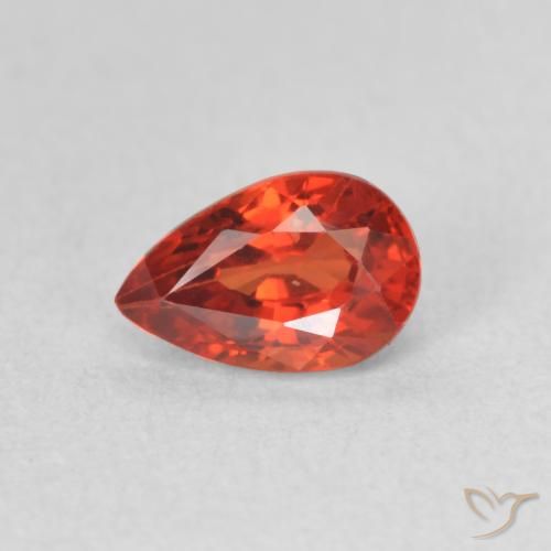0.73ct Natural vermelho intenso Safira, Formato de pêra, VVS-VS