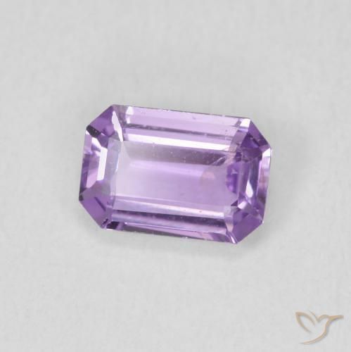 Safira Violeta rosado claro Natural 0.68ct, Corte Octógono / Esmeralda, VS