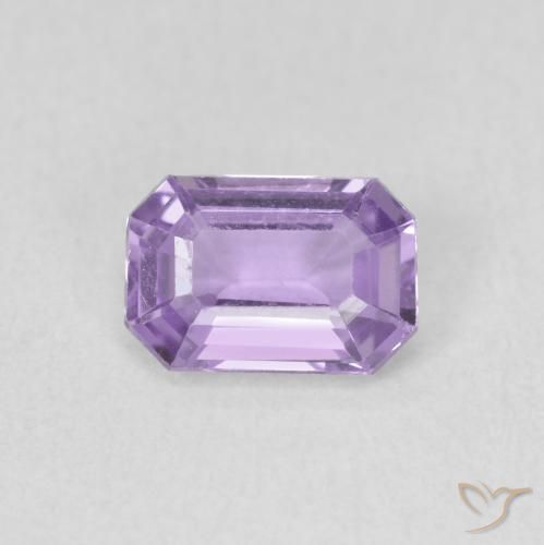 0.69ct Natural Violeta claro Safira, Corte Esmeralda, VVS
