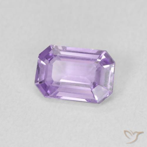 Safira Violeta claro Natural 0.69ct, Corte Octógono / Esmeralda, VVS