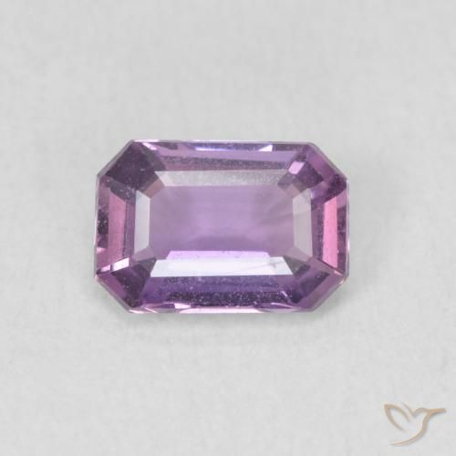 0.65ct Natural roxo médio Safira, Corte Esmeralda, VVS-VS