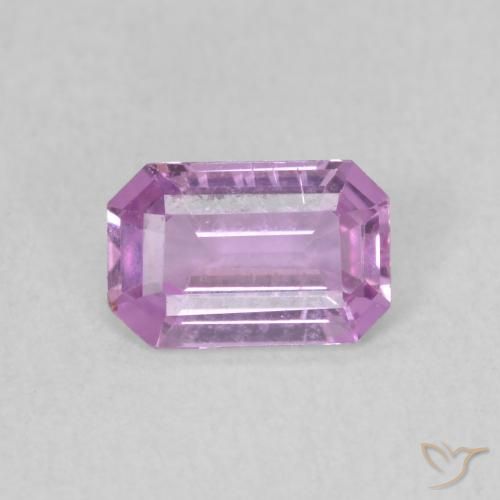 0.60ct Natural Lilás Roxo Safira, Corte Esmeralda, VVS-VS